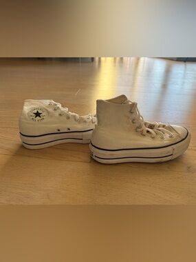 Converse White Canvas High-Top Sneakers